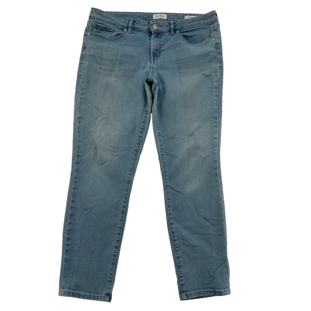 Jessica Simpson Rolled Crop Skinny Jeans Light Wash Women Brunch Wear Size 10/30